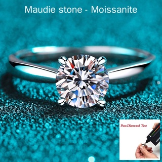 Real Moissanite Diamond Ring With GRA Certification Engagement promise ring silver for Women GRA Moissanite Ring