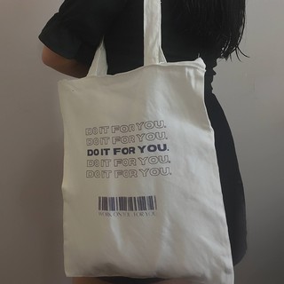 "do it for you" tote bag (high quality, with zipper, spacious) (1)