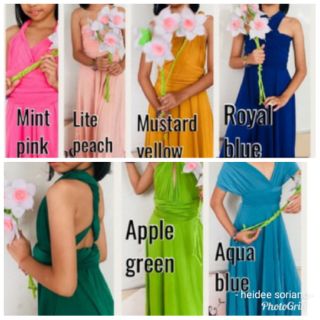 INFINITY KIDS DRESS Wrap Convertible Flower Girl Kiddie Entourage FREE Premium Spandex Tela Makapal