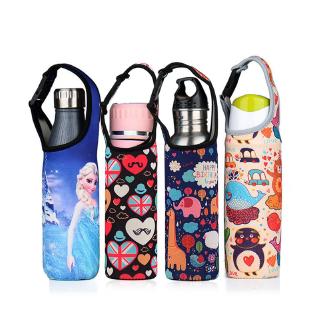 Cute Outdoor Kettle Bottle Bag Portable Insulation Cup Bag Cartoon Water Bottle Bag