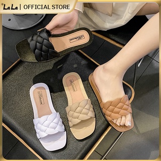 【LaLa】NEW Korean Fashion Ladies footwear Casual Flat Slippers for Women