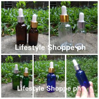 10pcs 15ml clear green amber glass bottle dropper or sprayer