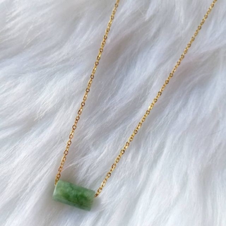 (KIMS) Jade w/regular chain stainless necklace (message me 1st) (3)