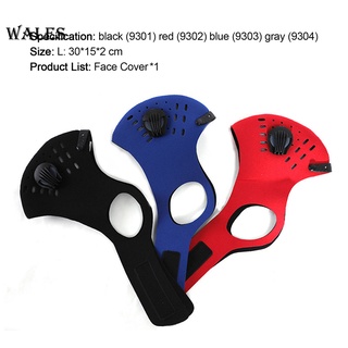 <wales> Chloroprene Rubber Dust Face Filter Breathing Hole Face Cover Wear Resistant for Cycling