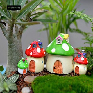 Mushroom Miniature Ornament DIY Craft Pot Fairy Dollhouse Decor