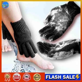 Original 2 Pcs Bath Scrub Glove For Bath Exfoliating Bath Shower Gloves Body Scrubber Loofah Massage