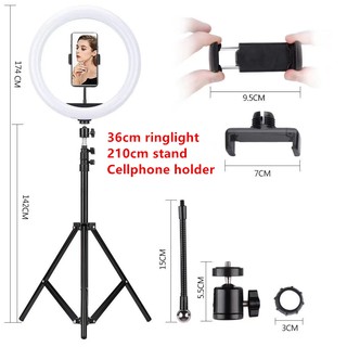 Ring Light 16cm / 26cm Dimmable LED Ringlight With 210CM Tripod For Makeup Photography Selfie (3)