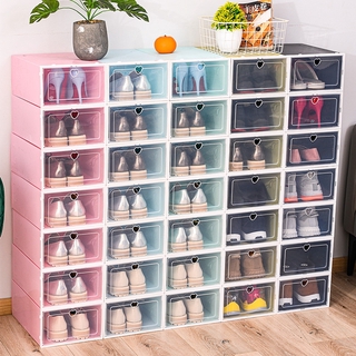 Thickened large transparent dust-proof and moisture-proof shoe box storage shoe box flip drawer shoe box
