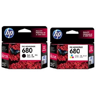 HP 680 ink cartridge Black/Tri-color By cartridges for Inkjet Printer