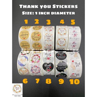 500 pcs Thank You Sticker Self-Adhesive Sticker Label Thank You Sticker Label Food Packaging Sticker