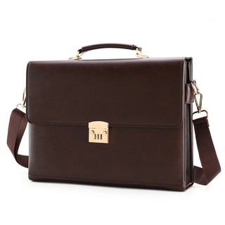 Genuine Leather New Simple Men'S Business Handbag Password Lock Briefcase Large Capacity Business Br