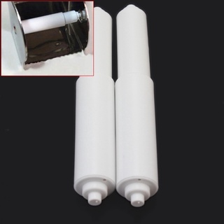 2pcs White Plastic Replacement Toilet Paper Roll Holder Stretch Roller Spindle (1)