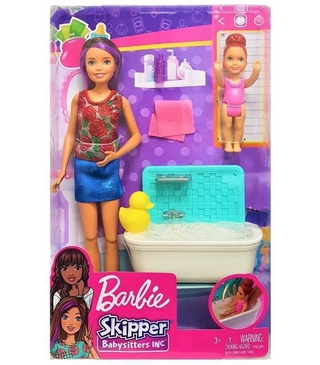 Barbie Skipper - Baby Sitter with Bath