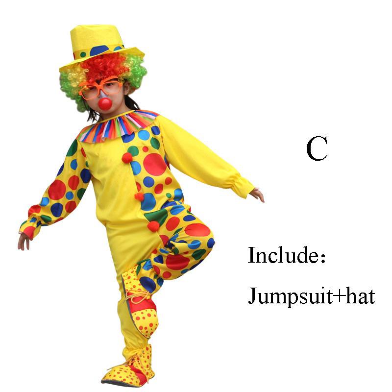 Halloween clown costume stage Boys kids dress clown suit (4)