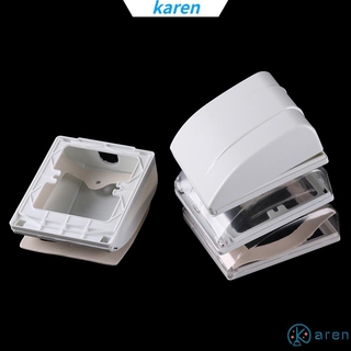 KAREN Transparent Electric Plug Cover Power Outlet Sockets Socket Protector Waterproof Bathroom Supplies Safety Child Splash Box/Multicolor