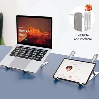 Foldable Adjustable Laptop Stand, Portable Aluminum Computer Stand Laptop Holder for Notebook