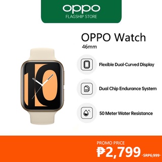 2022 OPPO Watch 46mm l WearOS by Google l Real-Time Heart Rate Monitoring l Keep Up Keep In Touch