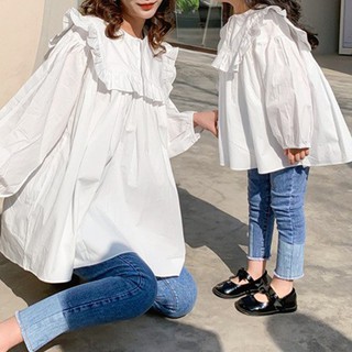 Baby onlyquality goods2021 Korean autumn new parent-child dress top fashionable foreign style loose
