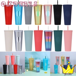 OKDEALS 1Pcs Mug Durian Cup Drinkware Water Bottle Diamond Straw Cup Double-Layer Reusable Tumbler Coffee Cup Personalized With Straw And Lid
