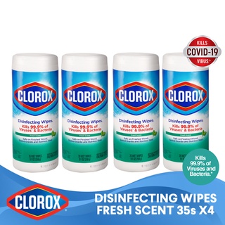 Clorox Disinfecting Wipes - Fresh Scent 35 Sheets x 4 Canisters