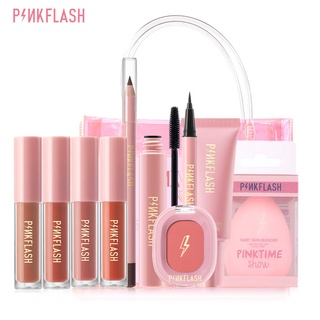 PINKFLASH Hottest Lipstick Blush Makeup Set PinkGirl And Nude Color Eyeshadow Christmas Snow Fairy Set Cruelty-Free Beauty (1)
