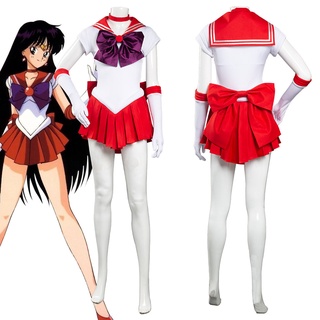 In Stock Sailor Cosplay Moon Hino Rei Cosplay Costume Uniform Dress Outfits Halloween Carnival Suit