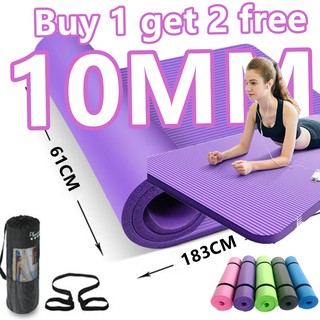 Authentic TPE Non Slip Yoga Mat 10mm w/ yoga bag & strap