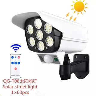 Solar Power Simulation Fake CCTV Solar Sensor Light Street Light With Remote Control