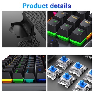 【PH STOCK】K550/K880 87Key mechanical hot-swappable keyboard wired RGB gaming office Usb 104key (9)