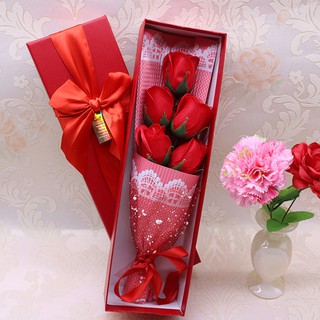 Rose Soap Flower Floral Bouquet Gift Box for Mother’s Day Wedding Party Present