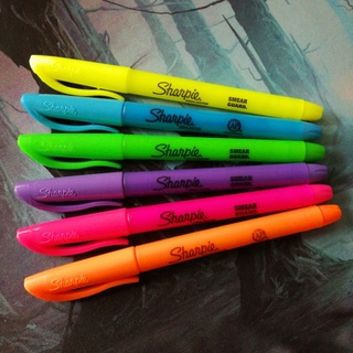 [FPS FairPriceSupplies] Sharpie SmearGuard Liquid Pocket Pen Type Narrow Chisel Point Highlighters