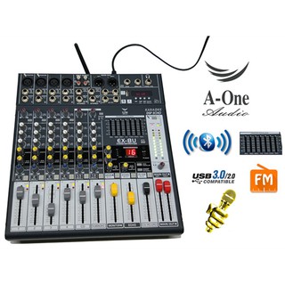 COD A-one 8 Channels Professional Mixer USB/SD/MP3/Bluetooth EX-8U