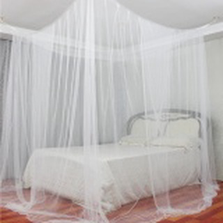 【Shipped in Philippines】4 Corner Mosquito Net Mesh Canopy Insect Queen King Size Netting Curtain Dom