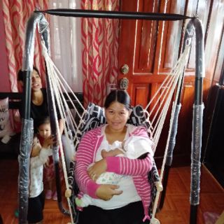 Metal stand with 2 pcs duyan (swing cloth & baby duyan) (4)