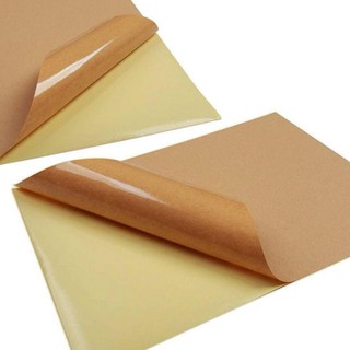 (100pcs)Printable Kraft Sticker Paper A4 105gsm(brown) / 75gsm(yellow) for inkjet printing (3)