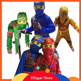 Kid Ninjago Lego Cosplay Costume Boys Anime Ninja Clothes Children Halloween Christmas Party Purim J