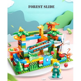 DIY Forest theme Building blocks Marble run set