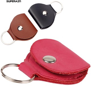 SUP Fasion Guitar Pick Holder Genuine Leather Plectrum Carry Bag