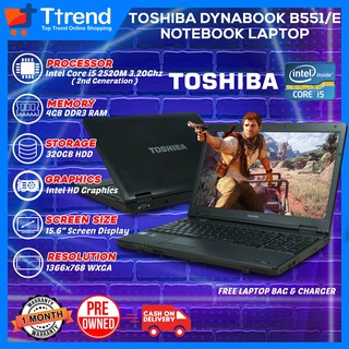 Toshiba Dynabook L47 266E/HD | B551/E Intel Core i5 1st / 2nd Gen Notebook Laptop Used 2nd hand
