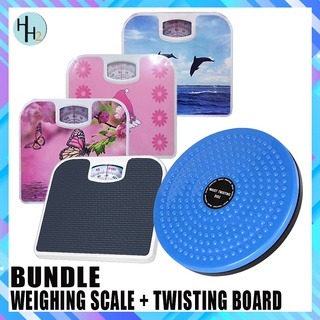 (BUNDLE)Mechanical Weighing Scale & Waist Twisting Disc (NO specific Color) (1)