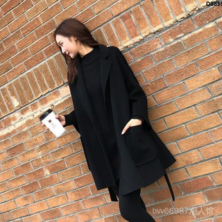 Woolen Coat Female Phoenix Mid Dress Black Woolen Coat
