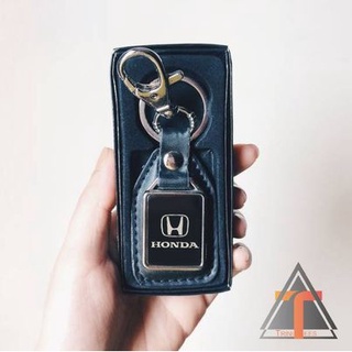 CK-05 HONDA Car Keychain High Grade Genuine Leather and Metal