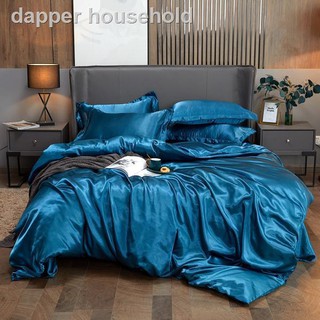 Double-sided ice silk four-piece set summer water wash bedding is bed (3)