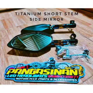 Titanium Short Stem Side Mirror