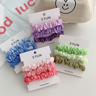 New Korea Gradient Color Elegant Large Intestine Hair Rope Fashion Simple Hair Ring