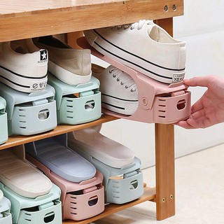 Plastic Shoebox Shoes Organizer Space Saver Holder Shoe Convenient Shelf Shoe Rack (2)
