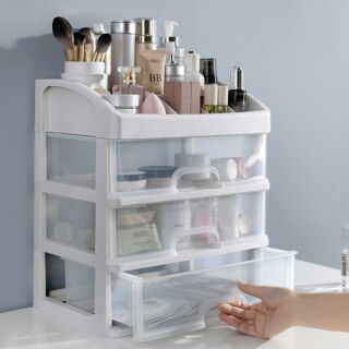 Makeup Vanity Desk Organizer Storage Box Drawer three layers