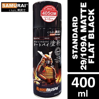 Samurai 29/109A Flat Black (Standard Color) Spray Paint 400ml [Made in Malaysia]