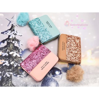 Korean Shining glitters design Fashion ladies cute short Wallet