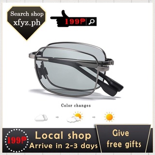 【Available】Foldable photochromic shades for men polarized sunglasses travel driving women high qual
